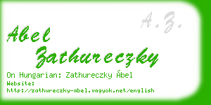 abel zathureczky business card